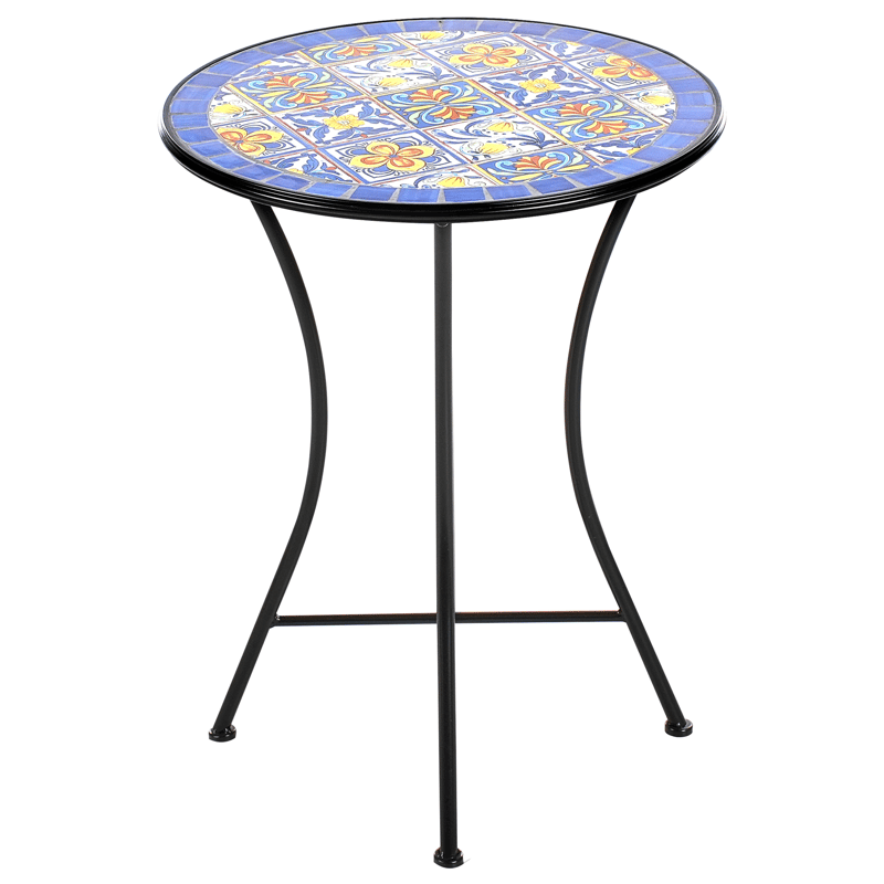 Bistrobord utomhus Coriano 60 cm Järn - Svart/Blå - Utemöbler - Trädgårdsbord & Utebord - Cafebord