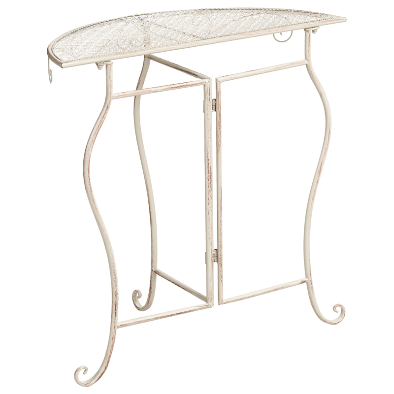 Bistrobord utomhus Folelli 80 cm Järn - Beige - Utemöbler - Trädgårdsbord & Utebord - Cafebord