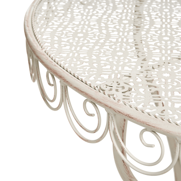 Bistrobord utomhus Juina 80 cm Järn - Beige - Utemöbler - Trädgårdsbord & Utebord - Cafebord