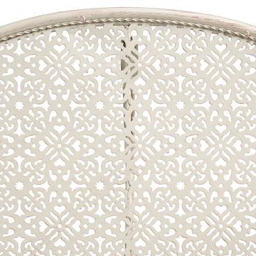 Bistrobord utomhus Juina 80 cm Järn - Beige - Utemöbler - Trädgårdsbord & Utebord - Cafebord