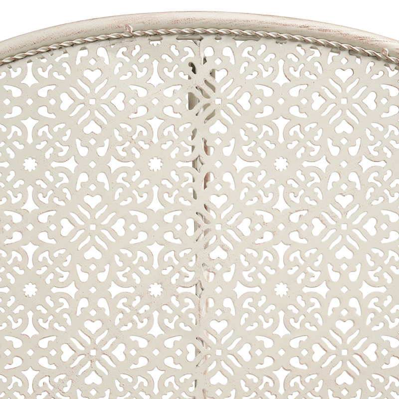 Bistrobord utomhus Juina 80 cm Järn - Beige - Utemöbler - Trädgårdsbord & Utebord - Cafebord