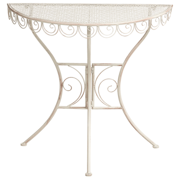Bistrobord utomhus Juina 80 cm Järn - Beige - Utemöbler - Trädgårdsbord & Utebord - Cafebord