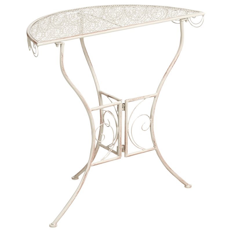 Bistrobord utomhus Juina 80 cm Järn - Beige - Utemöbler - Trädgårdsbord & Utebord - Cafebord