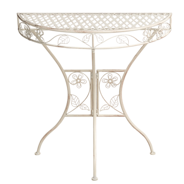 Bistrobord utomhus Yaviza 80 cm Järn - Beige - Utemöbler - Trädgårdsbord & Utebord - Cafebord