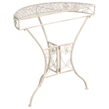 Bistrobord utomhus Yaviza 80 cm Järn - Beige - Utemöbler - Trädgårdsbord & Utebord - Cafebord