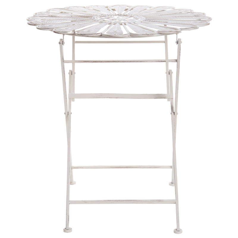 Bistrobord utomhus Pavia 71 cm Järn - Vit - Utemöbler - Trädgårdsbord & Utebord - Cafebord