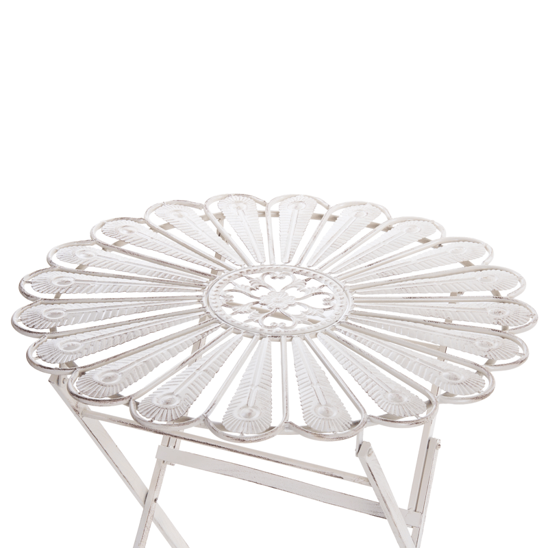 Bistrobord utomhus Pavia 71 cm Järn - Vit - Utemöbler - Trädgårdsbord & Utebord - Cafebord