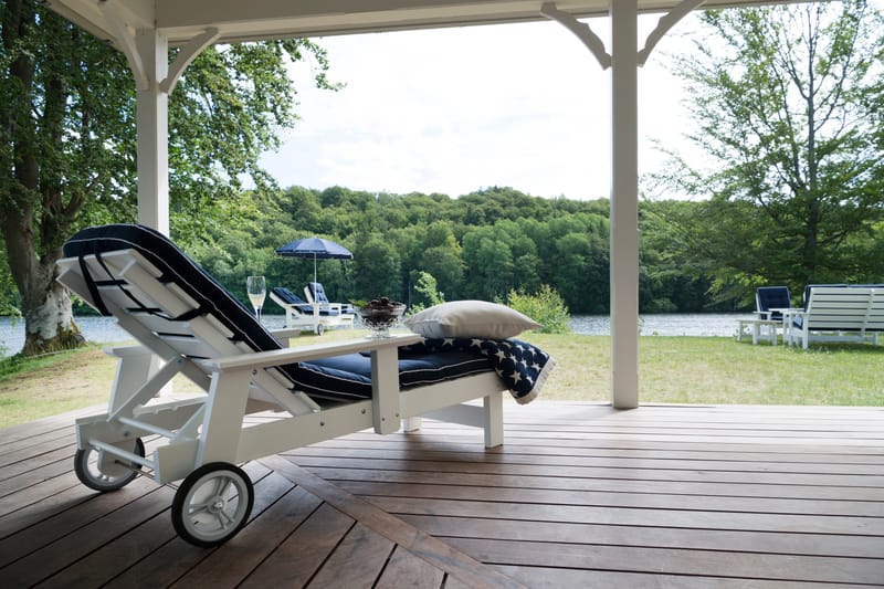 Bord Hillerstorp Herrgård 90 x 165 cm - Vit - Utemöbler - Trädgårdsbord & Utebord - Matbord ute