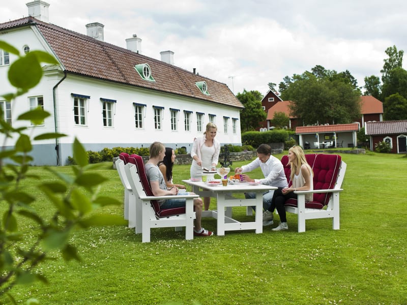 Bord Hillerstorp Herrgård 90 x 165 cm - Vit - Utemöbler - Trädgårdsbord & Utebord - Matbord ute