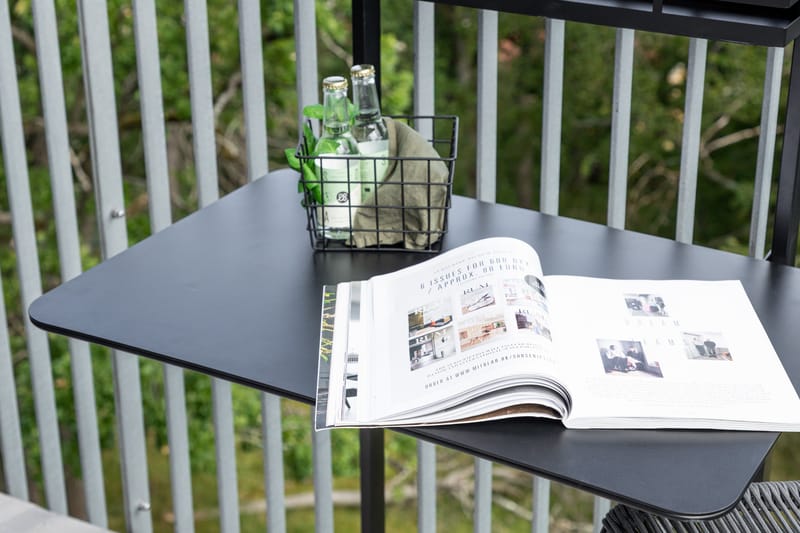 Borneo Matbord Utomhus 57x77 cm - Svart - Utemöbler - Trädgårdsbord & Utebord - Matbord ute