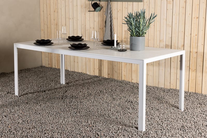 Break Matbord Utomhus 90x205 cm - Vit - Utemöbler - Trädgårdsbord & Utebord - Matbord ute