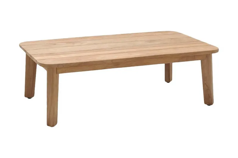 Barbados Utebord Loungebord Soffbord Utomhus 80 cm Teak Trä, Ljusbrun