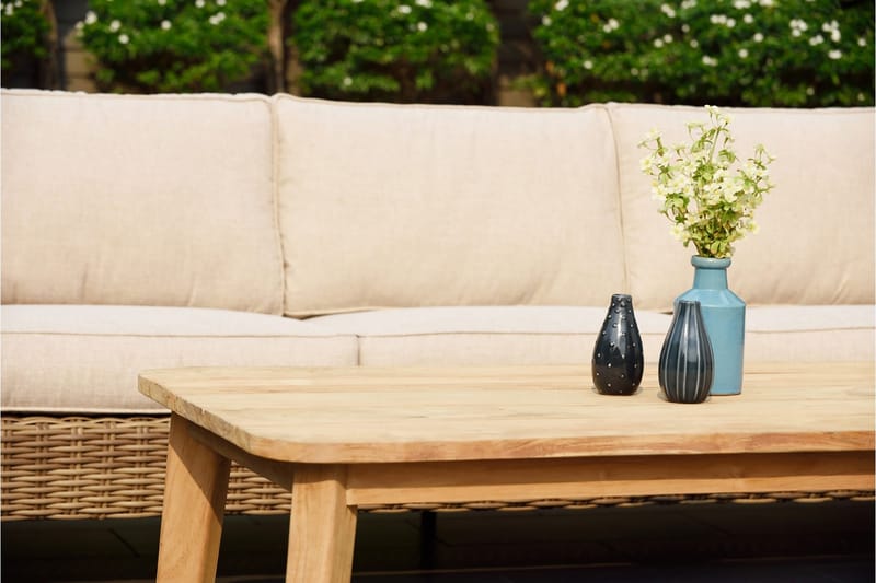 Barbados Utebord Loungebord Soffbord Utomhus 80 cm Teak Trä - Ljusbrun - Utemöbler - Trädgårdsbord & Utebord - Cafebord