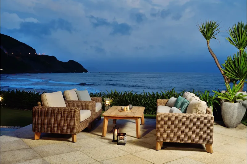 Barbados Utebord Loungebord Utomhus 100 cm Teak Trä - Ljusbrun - Utemöbler - Trädgårdsbord & Utebord - Cafebord