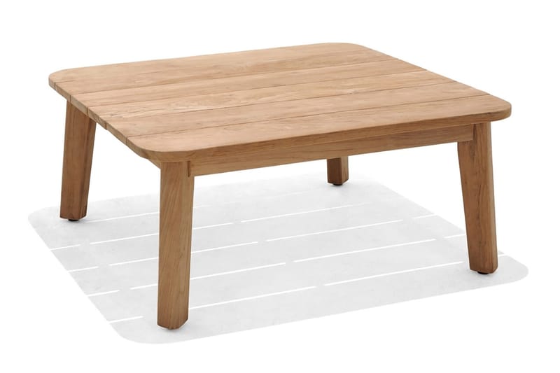 Barbados Utebord Loungebord Utomhus 100 cm Teak Trä, Ljusbrun