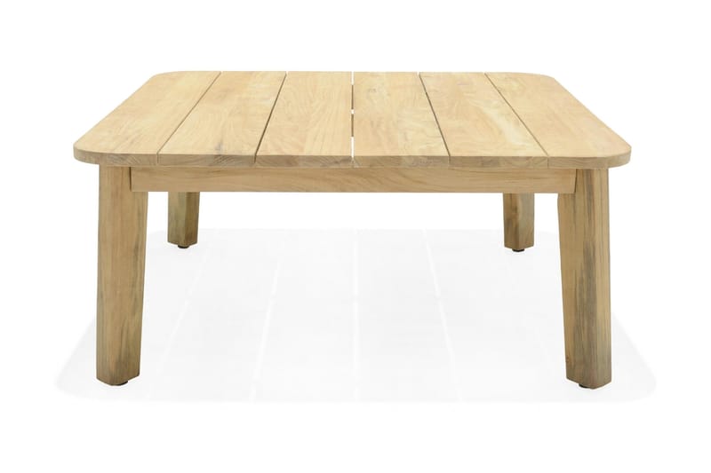Barbados Utebord Loungebord Utomhus 100 cm Teak Trä - Ljusbrun - Utemöbler - Trädgårdsbord & Utebord - Cafebord