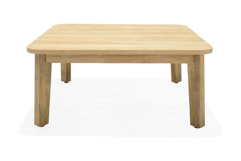 Barbados Utebord Loungebord Utomhus 100 cm Teak Trä - Ljusbrun - Utemöbler - Trädgårdsbord & Utebord - Cafebord