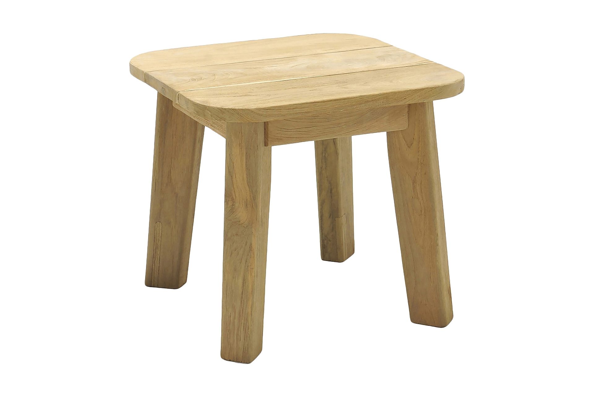 barbados utebord loungebord utomhus 50 cm teak trä - ljusbrun