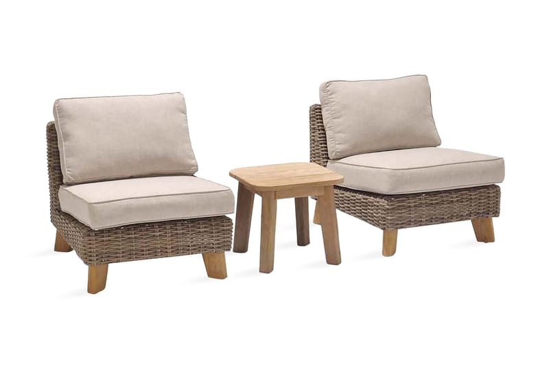 Barbados Utebord Loungebord Utomhus 50 cm Teak Trä - Ljusbrun - Utemöbler - Trädgårdsbord & Utebord - Cafebord