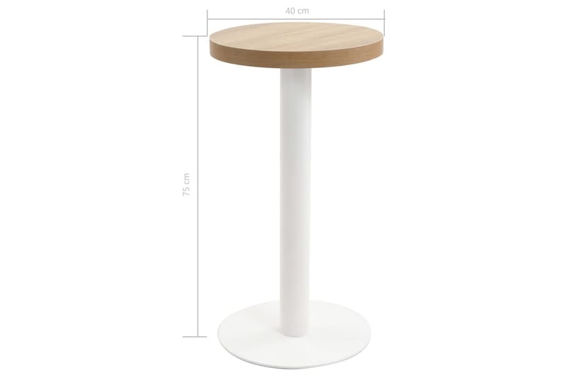 Bistrobord ljusbrun 40 cm MDF - Brun - Utemöbler - Trädgårdsbord & Utebord - Cafebord