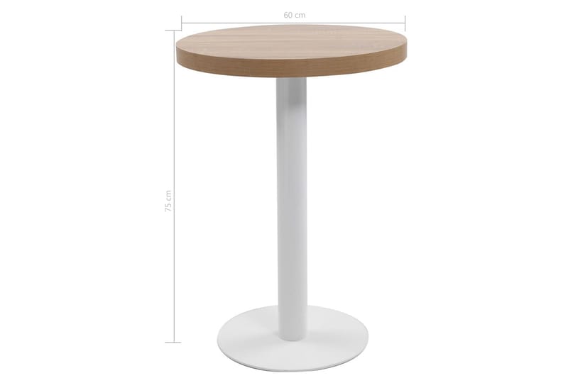 Bistrobord ljusbrun 60 cm MDF - Brun - Utemöbler - Trädgårdsbord & Utebord - Cafebord
