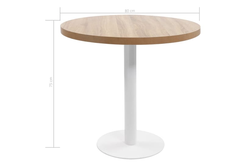Bistrobord ljusbrun 80 cm MDF - Brun - Utemöbler - Trädgårdsbord & Utebord - Cafebord