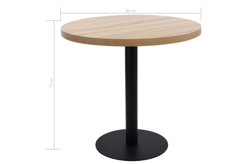 Bistrobord ljusbrun 80 cm MDF - Brun - Utemöbler - Trädgårdsbord & Utebord - Cafebord