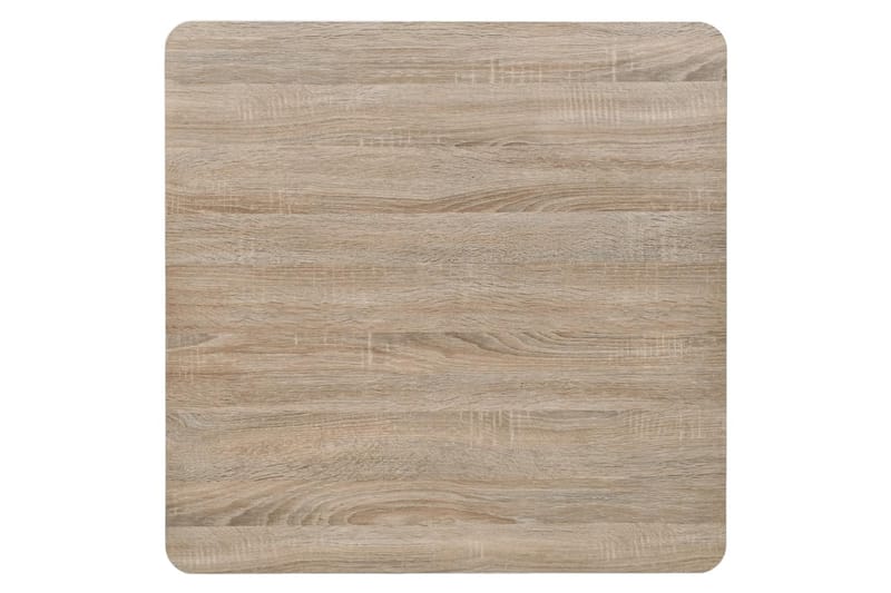Bistrobord MDF och stål fyrkantigt 80x80x75 cm ekfärgad - Beige - Utem�öbler - Trädgårdsbord & Utebord - Cafebord