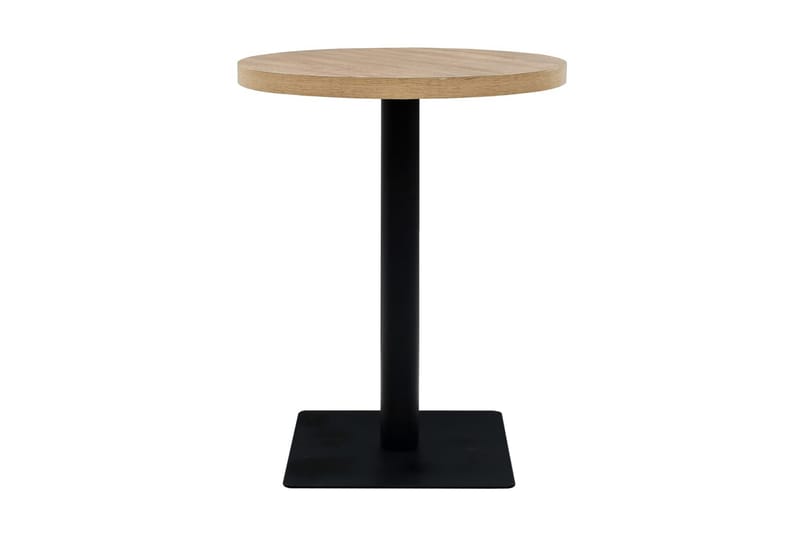 Bistrobord MDF och stål rund 60x75 cm ekfärgad - Beige - Utemöbler - Trädgårdsbord & Utebord - Cafebord