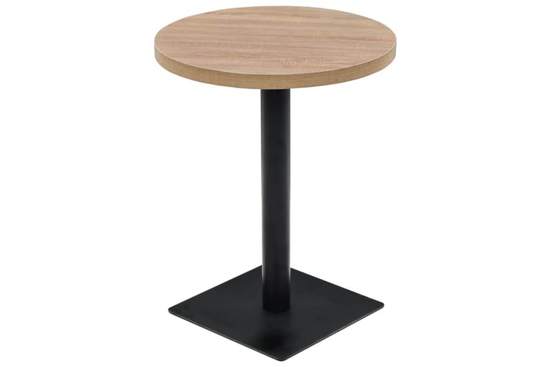 Bistrobord MDF och stål rund 60x75 cm ekfärgad - Beige - Utemöbler - Trädgårdsbord & Utebord - Cafebord