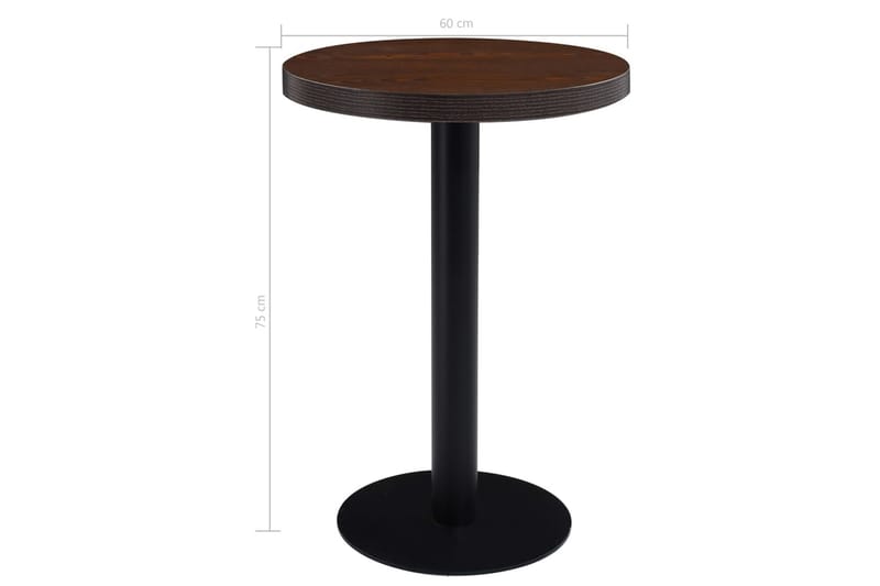 Bistrobord mörkbrun 60 cm MDF - Brun - Utemöbler - Trädgårdsbord & Utebord - Cafebord