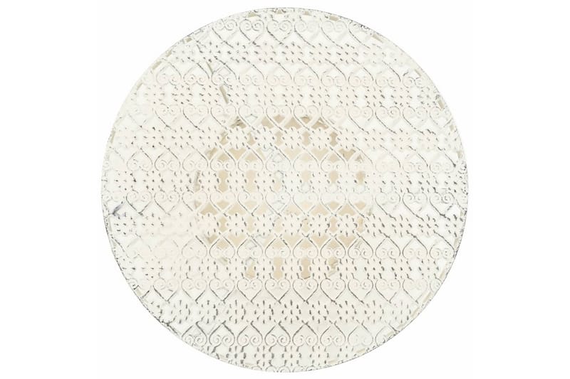 Bistrobord vintage stil rund metall 40x70 cm vit - Vit - Utemöbler - Trädgårdsbord & Utebord - Cafebord