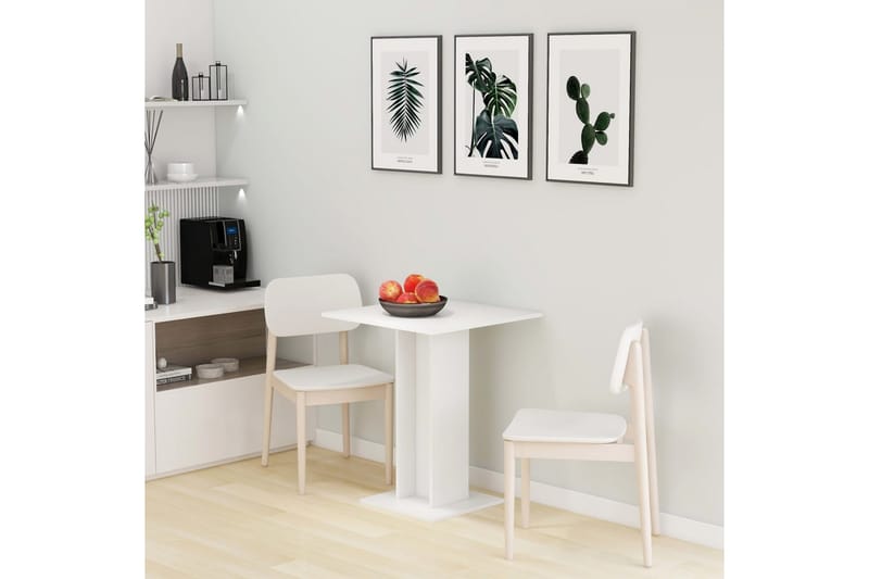 Bistrobord vit 60x60x75 cm spånskiva - Vit - Utemöbler - Trädgårdsbord & Utebord - Cafebord