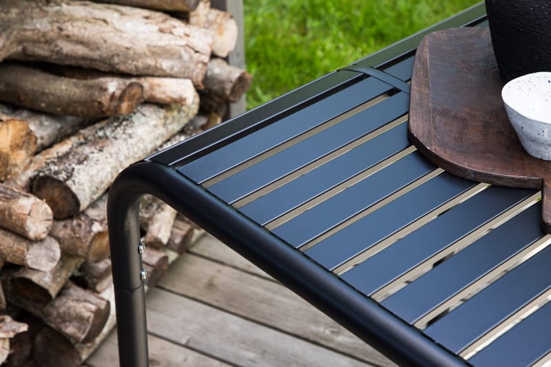 Borneo Cafébord och Kaffebord Utomhus 70 cm Aluminium - Svart - Utemöbler - Trädgårdsbord & Utebord - Cafebord