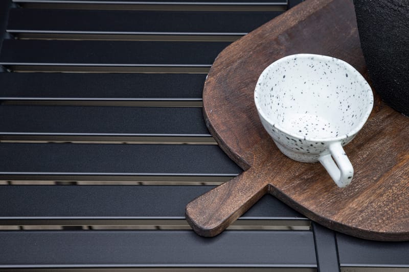 Borneo Cafébord och Kaffebord Utomhus 70 cm Aluminium - Svart - Utemöbler - Trädgårdsbord & Utebord - Cafebord