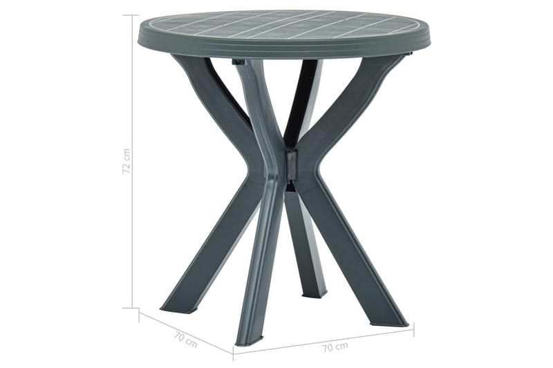 Cafébord grön Ã˜70 cm plast - Grön - Cafebord