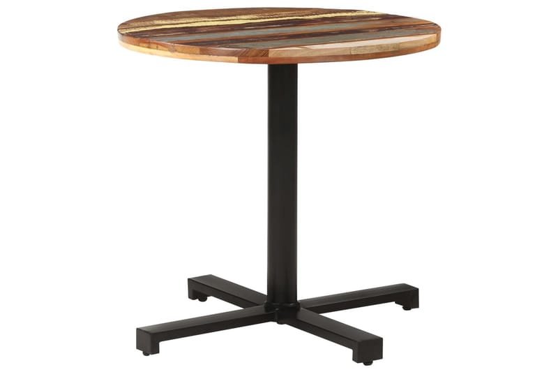 Cafébord runt Ã˜80x75 cm massivt återvunnet trä - Brun - Cafebord