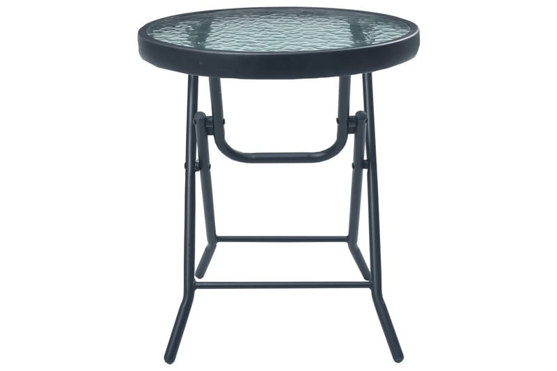 Cafébord svart 40x46 cm stål och glas - Svart - Utemöbler - Trädgårdsbord & Utebord - Cafebord
