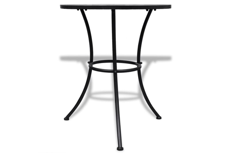 Cafébord terrakotta och vit 60 cm mosaik - Vit - Utemöbler - Trädgårdsbord & Utebord - Cafebord