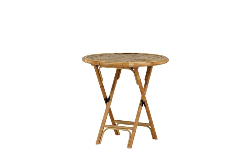 Cane Cafébord Rund 80 cm - Brun - Utemöbler - Trädgårdsbord & Utebord - Cafebord