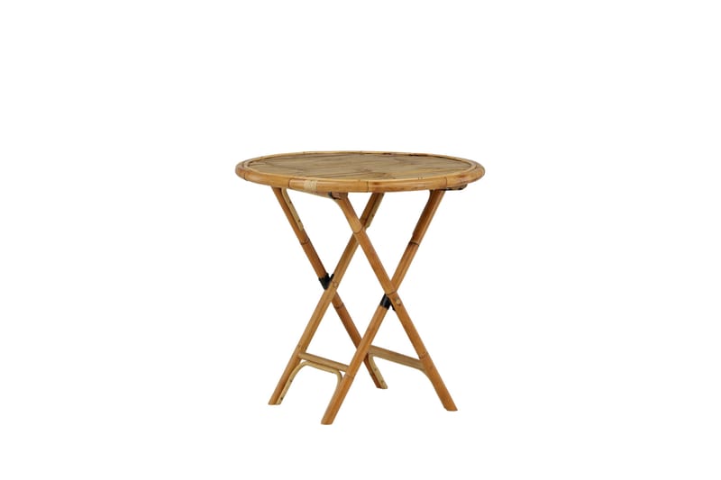 Cane Cafébord Rund 80 cm - Brun - Utemöbler - Trädgårdsbord & Utebord - Cafebord