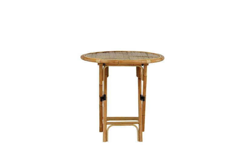 Cane Runt Cafébord Utomhus 80 cm Ljus Trä Bambu - Brun - Utemöbler - Trädgårdsbord & Utebord - Cafebord