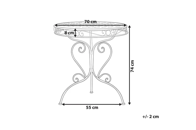 Courville Trädgårdsbord - Rosa - Utemöbler - Trädgårdsbord & Utebord - Cafebord
