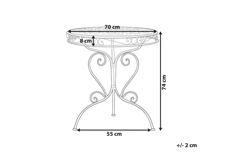 Courville Trädgårdsbord - Rosa - Utemöbler - Trädgårdsbord & Utebord - Cafebord