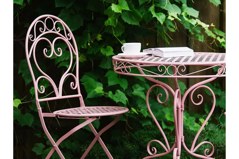 Courville Trädgårdsbord - Rosa - Utemöbler - Trädgårdsbord & Utebord - Cafebord