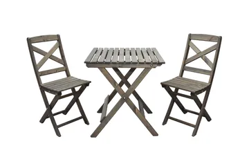 Edilma Hopfällbart Klappbord Cafébord och Utebord 65 cm Furu - Grå - Utemöbler - Trädgårdsbord & Utebord - Cafebord