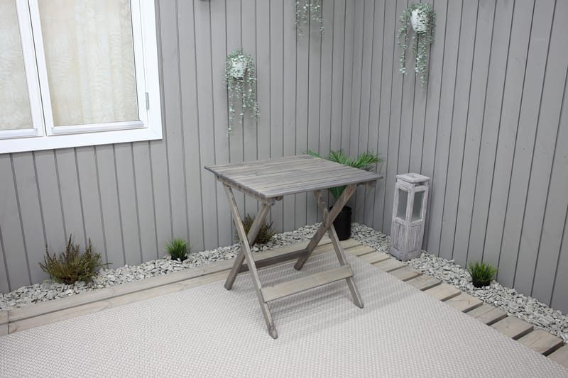 Edilma Hopfällbart Klappbord Cafébord och Utebord 65 cm Furu - Grå - Utemöbler - Trädgårdsbord & Utebord - Cafebord