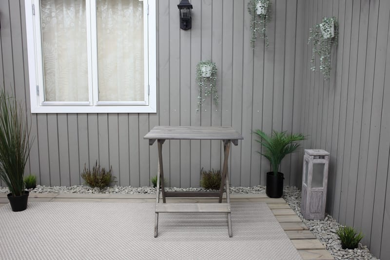 Edilma Hopfällbart Klappbord Cafébord och Utebord 65 cm Furu - Grå - Utemöbler - Trädgårdsbord & Utebord - Cafebord