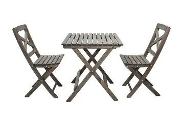 Edilma Hopfällbart Klappbord Cafébord och Utebord 65 cm Furu - Grå - Utemöbler - Trädgårdsbord & Utebord - Cafebord