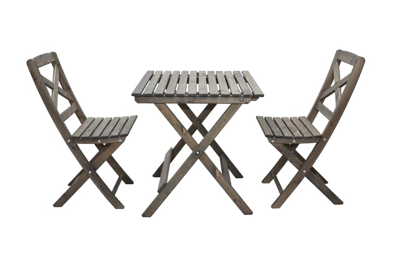 Edilma Hopfällbart Klappbord Cafébord och Utebord 65 cm Furu - Grå - Utemöbler - Trädgårdsbord & Utebord - Cafebord